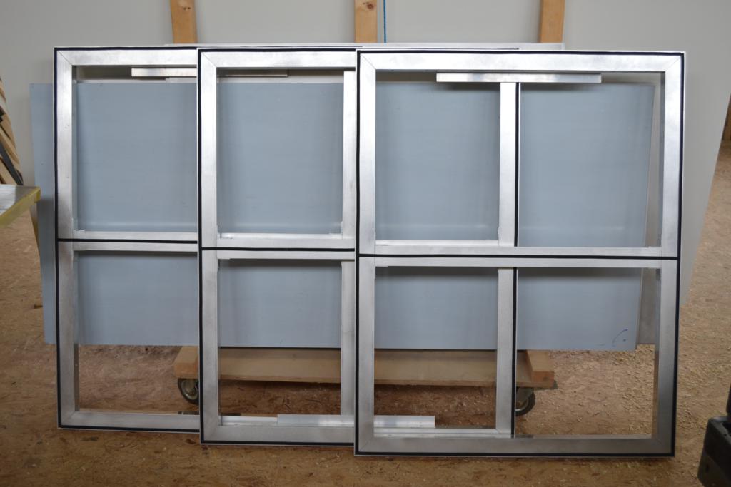 A set of metal frames