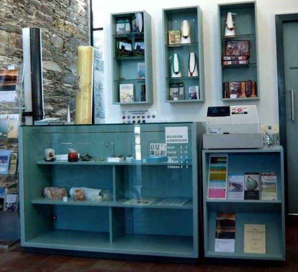 Reception counter and wall cabinets