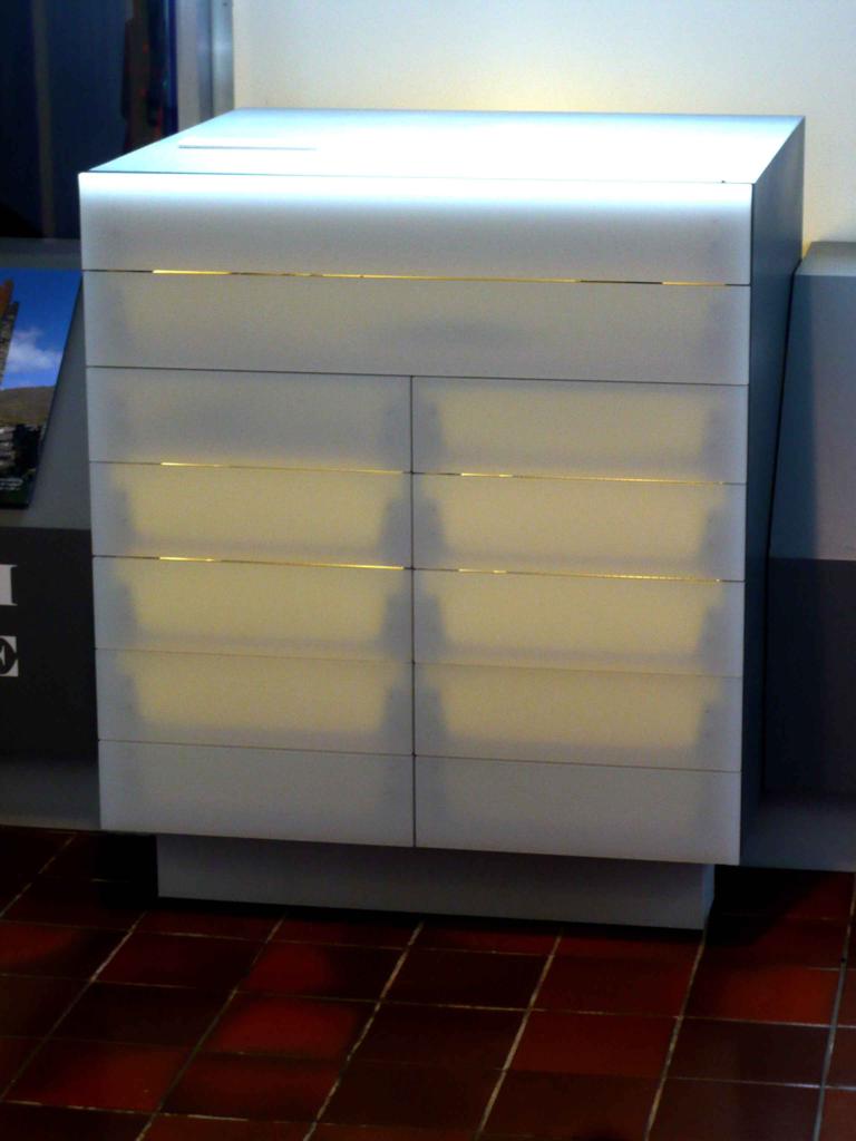 Cabinet with lit drawers