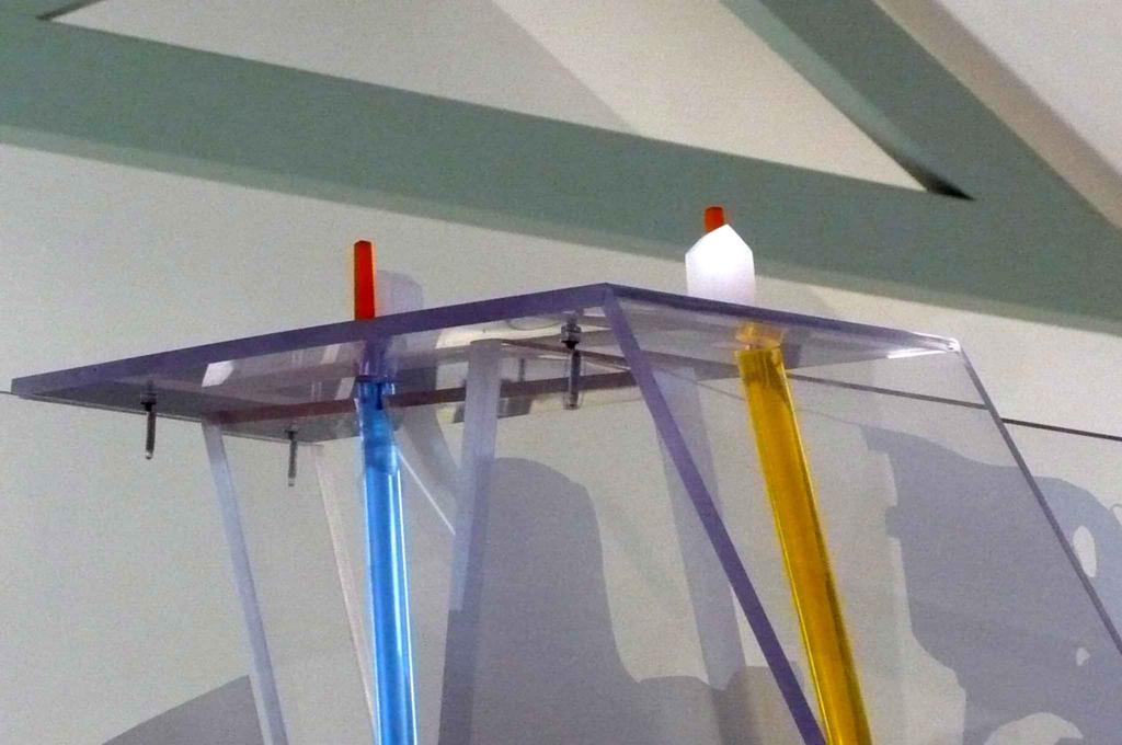 The same exhibit from below