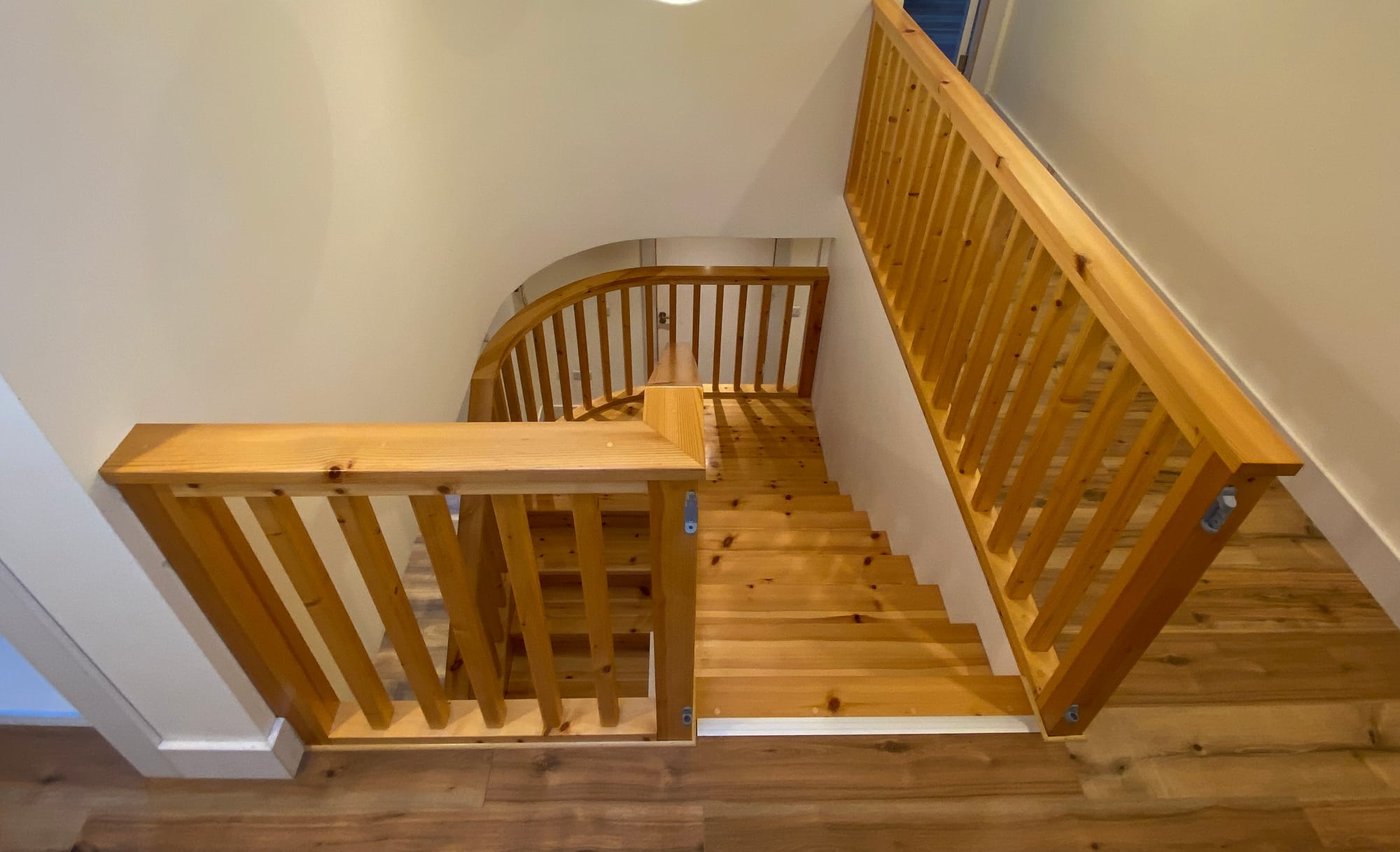 The same stair from the landing, looking down
